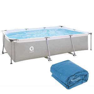 Piscina Estrutural Retangular 3701 Litros Com Forro Avenli Jilong