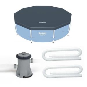 Kit Filtro 1.250 Litros-hora 110v + Capa 305 Estrutural Bestway
