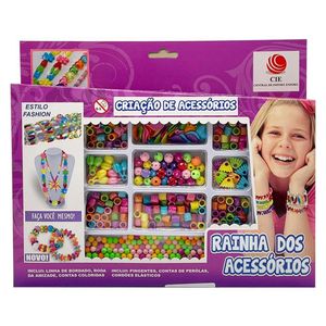 Brinquedo Kit Criação De Acessórios Pulseira Colar Pingente