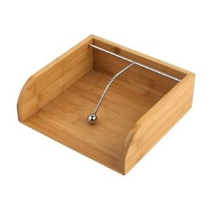 Porta Guardanapo Bambu E Metal 21cm - Acasa