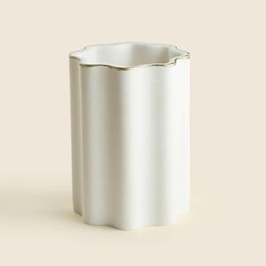 Porta Escova Blossom Resina - Acasa Branco