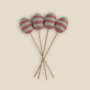 Kit De Enfeite De Ovos Rosa Com 4 Peças - Acasa