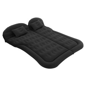 Colchão Cama Aveludada Inflável Para Viagem Suv Carro Com Bomba Elétrica 12v Vg Plus Preto