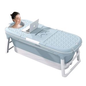Banheira Ofurô Dobrável Portátil Adulto 128 Cm Azul Vg Plus