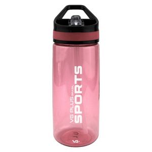 Garrafa Squeeze Aerobic Plástico Com Bico 650ml Academia Vg+ Rosa