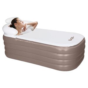 Banheira Ofurô Inflável Adulto Dobrável 120l Com Bomba Elétrica Bivolt Vg Plus Champanhe