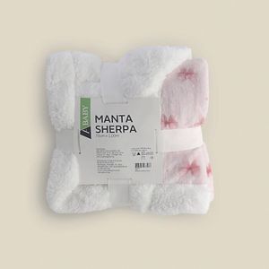 Manta Sherpa Laços Microfibra - Ababy
