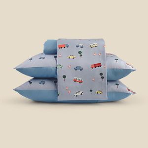 Jogo De Cama Carrinhos Microfibra - Ababy Jogo De Cama Carrinhos Microfibra Solteiro - Ababy