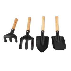 Conjunto De Jardim Aço Carbono Preto Com Madeira 4 Peças - Acasa