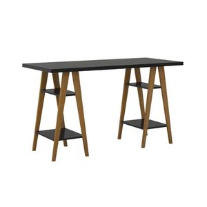 Mesa Escrivaninha Cavalete Mdf Pinus Organização Moderna