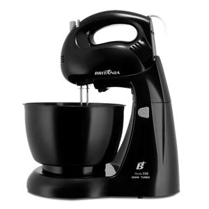 Batedeira Britânia Perola Turbo Double Bowl 500W Preta