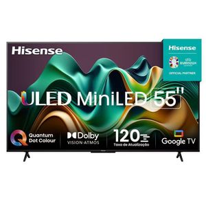 Smart Tv 55 Hisense Ultra Hd 4k Mini Led U6n Google TV Preto 110V