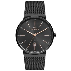 Relógio Technos Masculino Slim Preto - Gm12ag/1p Gm12ag/1p