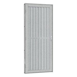 Porta De Aço Canelada Silver 71x215 R120 Abertura Esquerda Prata