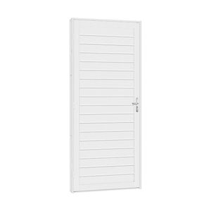 Porta De Aço Lambri Light 71x215 R120 Abertura Esquerda Branco