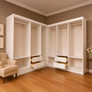 Closet Casal Duplo Evidencia Moveis - Branco