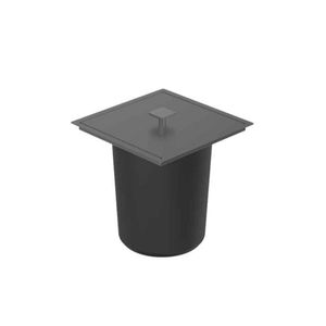 Lixeira Quadrada 5 Litros Inox De Embutir Preto