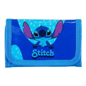 Mini Carteira Infantil Azul Claro Stitch 8x12cm - Disney