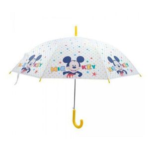Guarda Chuva Infantil Branco Estrelinhas Mickey Disney