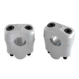 Adaptador Para Guidão Reforçado Biker 22 X 35mm Prata