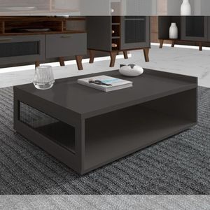 Mesa De Centro Decorativa Em Mdf Para Sala De Estar Liverpool Cor:cinza Régio
