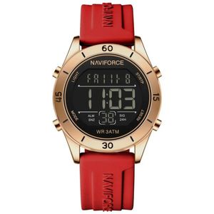 Relógio Feminino Esportivo Tela Lcd Digital Pulseira Silicone Impermeavel 3atm Vermelho