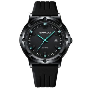 Relógio Masculino Casual De Quartzo Analógico Pulseira De Silicone à Prova D'água Azul