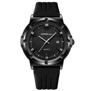 Relógio Masculino Casual De Quartzo Analógico Pulseira De Silicone à Prova D'água Prata