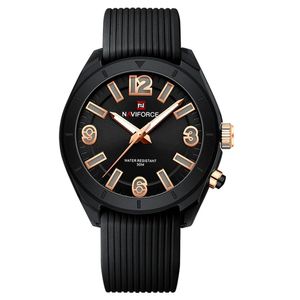 Relógio De Pulso Feminino Quartzo Pulseira Silicone à Prova D´água Casual Analógico Preto