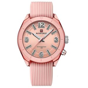 Relógio De Pulso Feminino Quartzo Pulseira Silicone à Prova D´água Casual Analógico Rosa