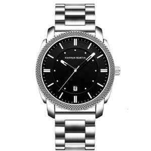 Relógio Quartzo Impermeável De Aço Inoxidável Masculino Esportivo Estilo Casual Prata