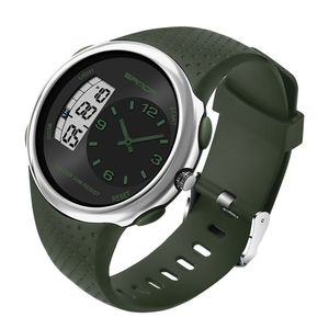 Relógio Sanda Eletrónico Digital De Dupla Exibição 50 M Design Preto Verde