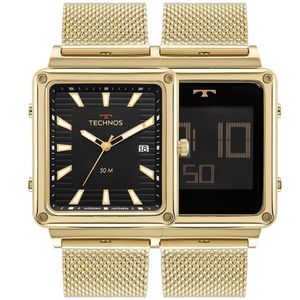 Relógio Technos Masculino Curvas Digiana Dourado - 1s13cv-1p 1s13cv-1p