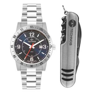 Kit Technos Masculino Militar Prata - 2115tvh-k1a 2115tvh-k1a