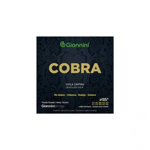 Encordoamento Para Viola Aço Prateado Tensão Pesada Série Cobra Gesvp