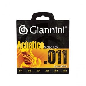 Corda Para Violao Giannini Gespw Bronze Acustica 65-35 0,011