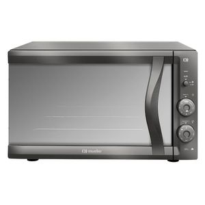 Forno Elétrico De Bancada Mueller Espelhado 50 Litros E Vidro Duplo MFB50F Cinza 220V