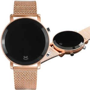 Relogio Feminino Led Digital Silicone Qualidade Premium Rose Ajustavel Original Redondo Moda Casual