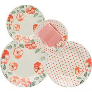 Jogo De Jantar Oxford New York Em Ceramica Estampada 20 Pc