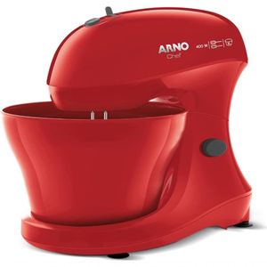 Batedeira Arno Ellegance Cheff 400w 2 Batedores Tigela 5 Litros Luxx Red 110V