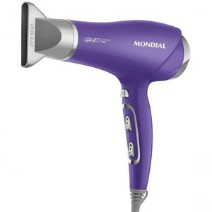 Secador De Cabelos Mondial 2000w Tourmaline Ion Luxx Ellegance Lilas 220V