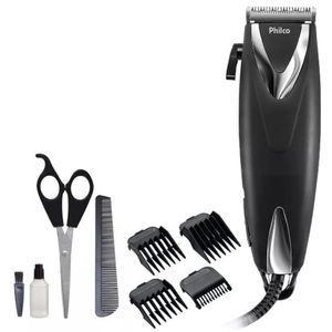 Maquina Cortar Cabelos Philco 18w Com 4 Pentes Luxxblack 220V