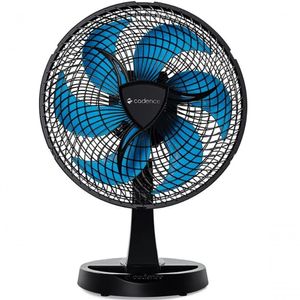 Ventilador De Mesa 30cm Cadence 50w 3 Velocidades Preto Azul 220V