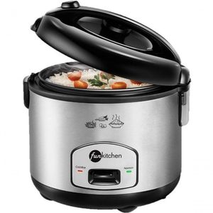 Panela Eletrica De Arroz Fun Kitchen Faz 6 Xicaras 500w 220V Inox