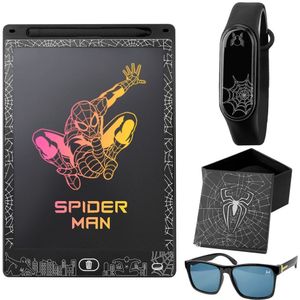 Relogio + Lousa Magina Led Homem Aranha + Oculos Sol + Caixa Prova Dagua Pulseira Ajustavel Presente