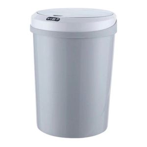Lixeira Automática Redonda 12 Litros Usb Com Sensor Cinza