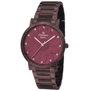 Relógio Champion Feminino Flor Marrom Cn25878v