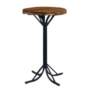 Bistrô Itália Em Metal Preto 70 Cm