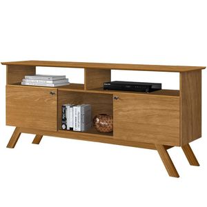 Rack Bancada Para Tv 43 Pol Amsterda 140 Cm Nature Tebar Nature