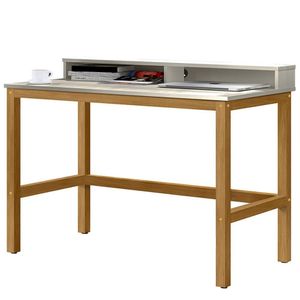 Mesa Escrivaninha California 110 Cm Off White Nature Tebar Off White Nature